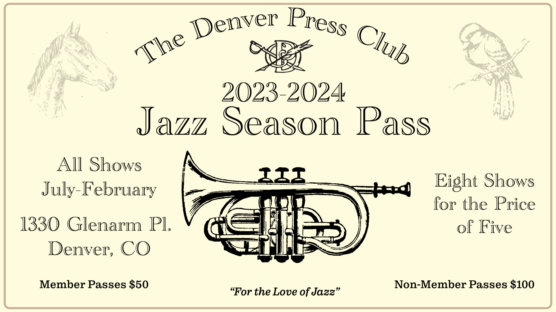  Jazz at the Denver Press Club Season Pass