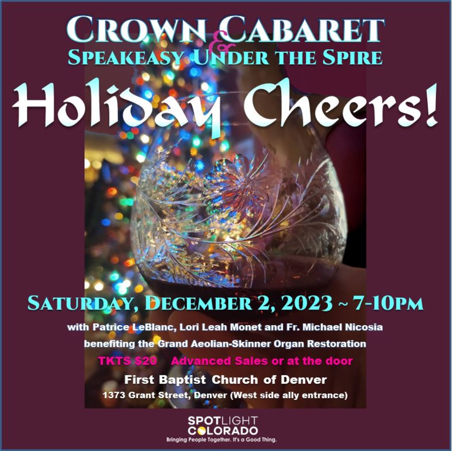  Crown Cabaret  Speakeasy Under The Spire Holiday Cheers!
