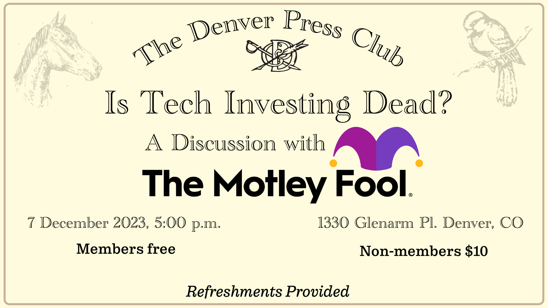  The Denver Press Club presents the Motley Fool